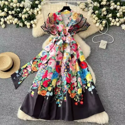 PALACE STYLE FRENCH DRESS FOR WOMEN 